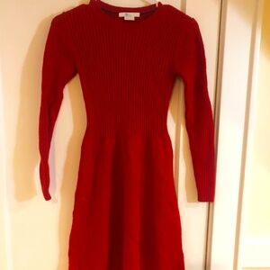 Red Boden wool-blend sweater dress, size 2R